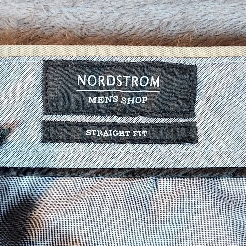 Nordstrom Mens Shop Pants 32x32‎ Beige Straight Chino Khaki
